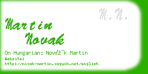 martin novak business card